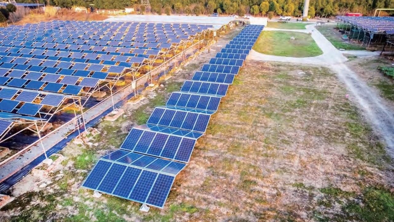 Solar container system in operation